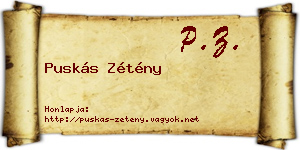 Puskás Zétény névjegykártya