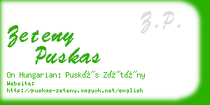 zeteny puskas business card